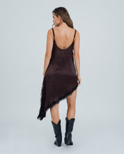 VESTIDO AMPLIO CORTO TIRAS OCRE