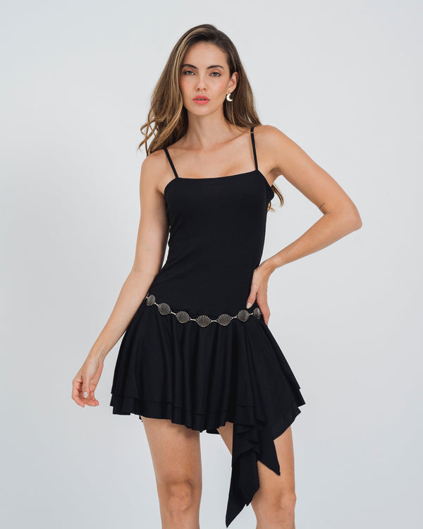 VESTIDO CORTO TIRAS RUSIAN