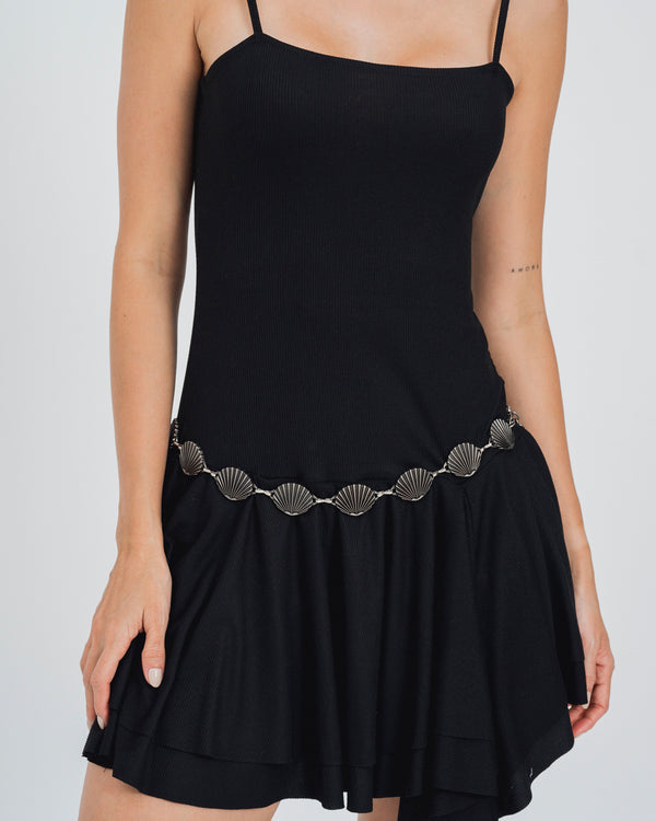 VESTIDO CORTO TIRAS RUSIAN