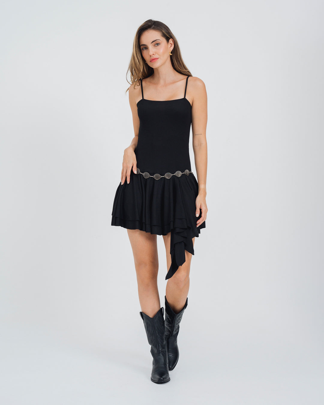 VESTIDO CORTO TIRAS RUSIAN
