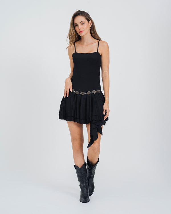 VESTIDO CORTO TIRAS RUSIAN