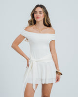 VESTIDO AJUSTADO CORTO OFF SHOULDER IVHY