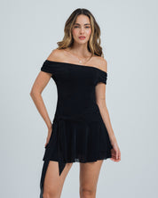 VESTIDO AJUSTADO CORTO OFF SHOULDER WEST