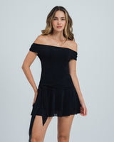 VESTIDO AJUSTADO CORTO OFF SHOULDER WEST