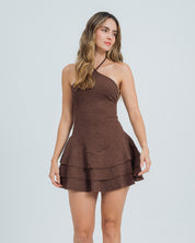 VESTIDO CORTO CUELLO HALTER VINA