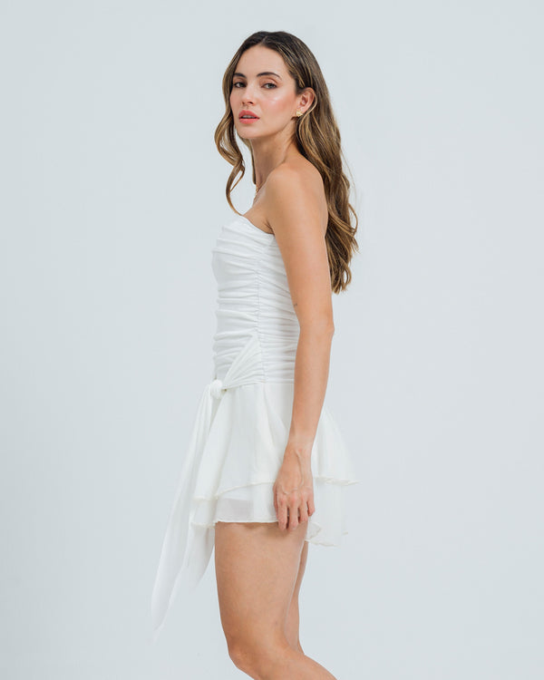 VESTIDO CORTO STRAPLESS IREA
