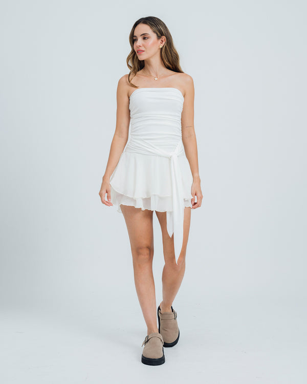 VESTIDO CORTO STRAPLESS IREA